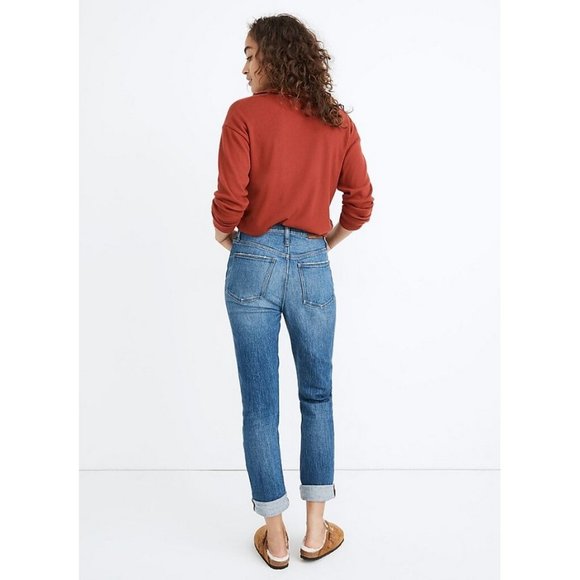 MADEWELL The High Rise Slim BoyJean in Moorland Wash Stretch Size 28 - Picture 4 of 9